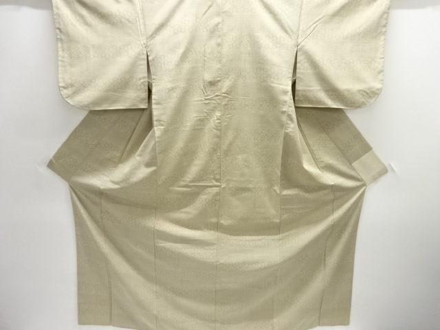 JAPANESE KIMONO / ANTIQUE KASURI-PATTERNED WOVEN TSUMUGI KIMONO